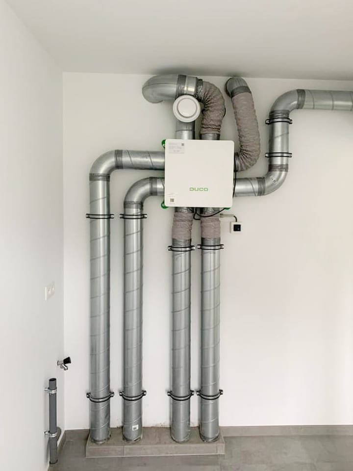Ventilatiegroep systeem D met kanalen